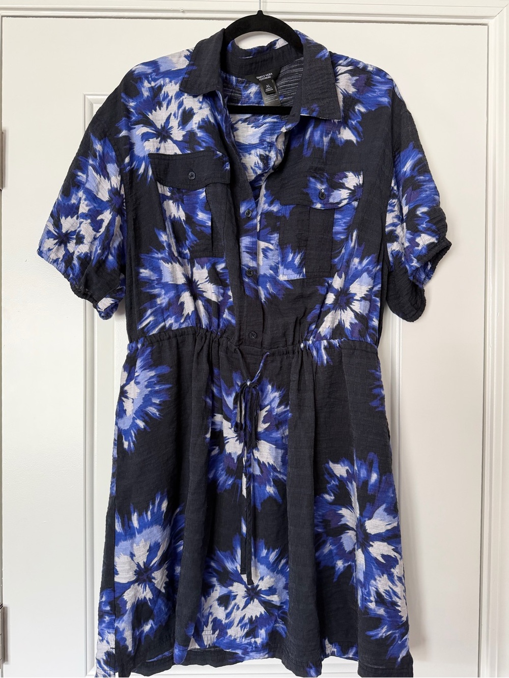 Simply Vera floral drawstring shirtdress